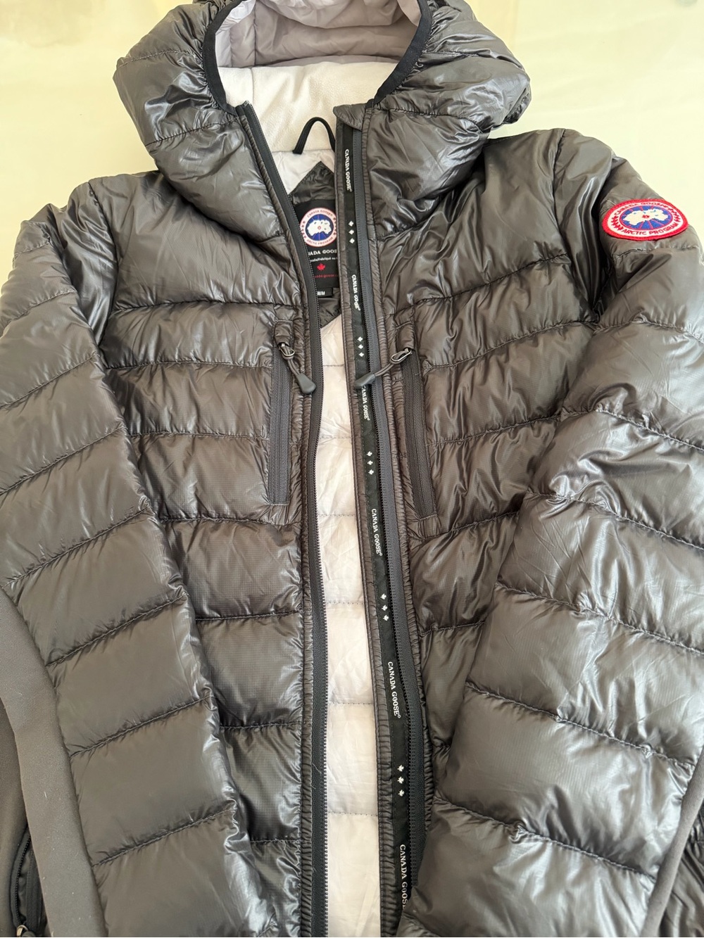 Canada Goose Gray Quilted Hooded Puffer Jacket
